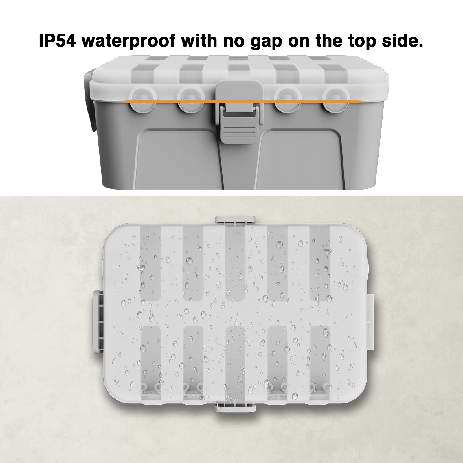 Outdoor Electrical Box with Transparent Lid, IP54 Waterproof Electrical Box Outdoor, Large Weatherproof Extension Cord Cover
