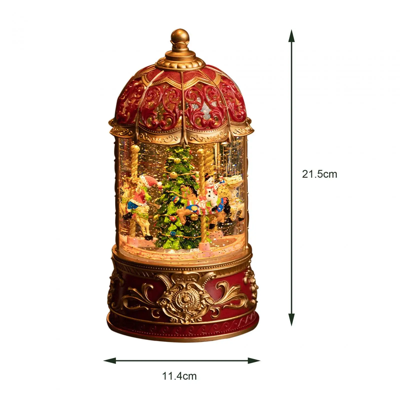 Lighted Musical Box Christmas Lantern Holidays Rotatable Party Luminous Kids