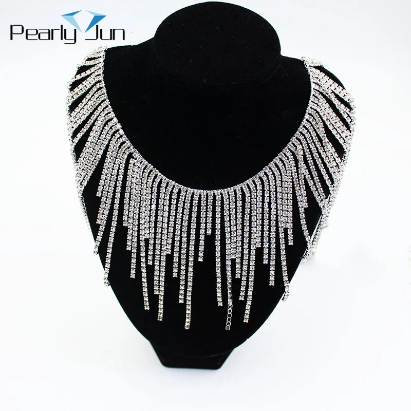 1/5 Yards Luxury Diamond Long Short Tassel Chain Decoration for Skirt Coat Bag Dress DIY Sew Accessories Rhinestone Trim ML117