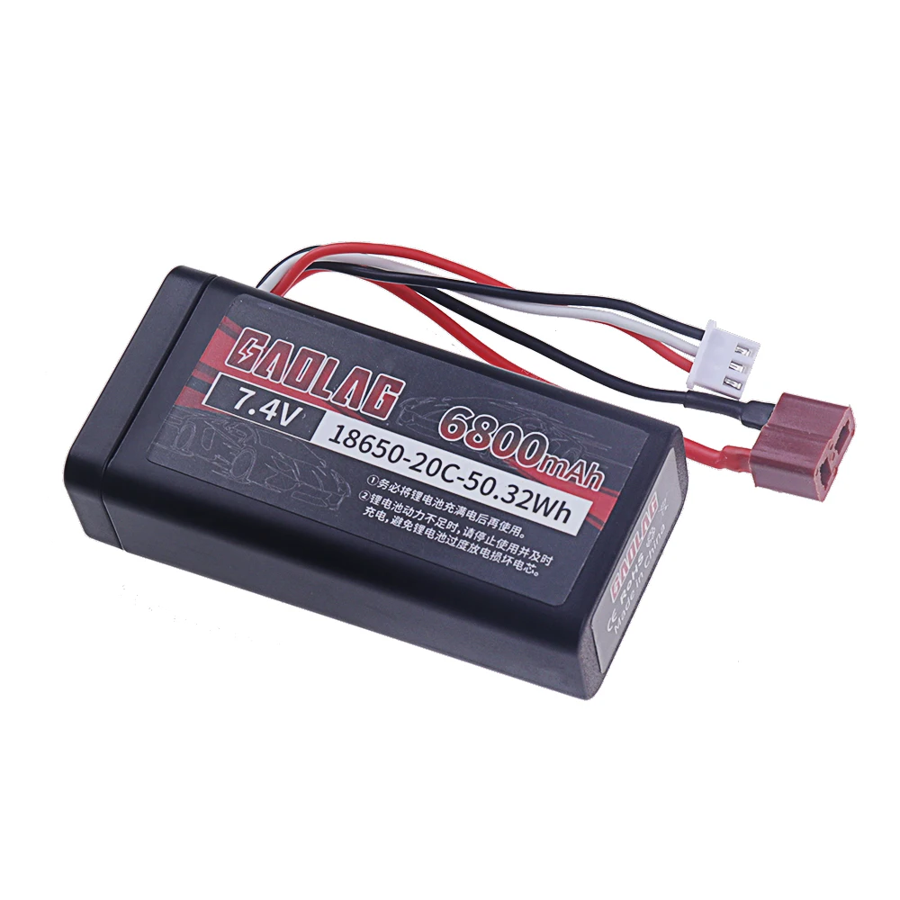 18650 Li-ion Battery 7.4V 6800mAh RC Car Battery For Wltoys 144001 12428 12423 10428 RC Cars Trucks Tanks Backup Battery 2s 7.4v