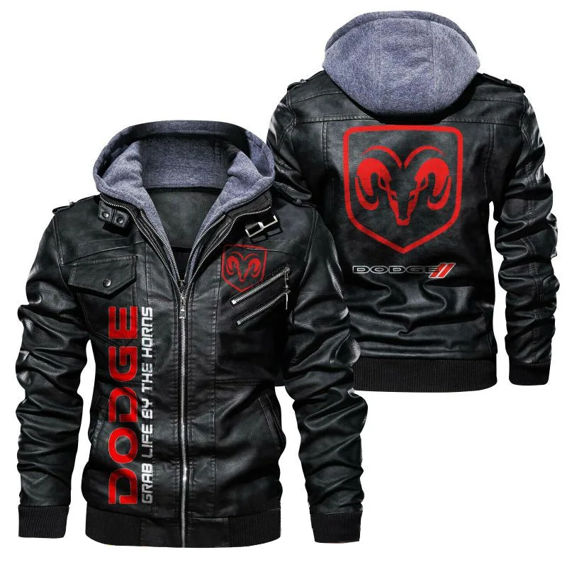 

European size men's PU leather jacket dodge road motorcycle enthusiasts windproof autumn and winter warm jacket