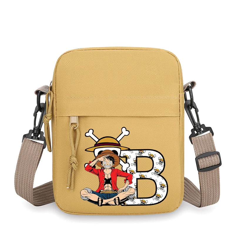 Anime One Piece Shoulder Bag for Boy Girl Cartoon Luffy Adjustable Multiple Compartments Mobile Phone Bag Casual Crossbody Bag view 3