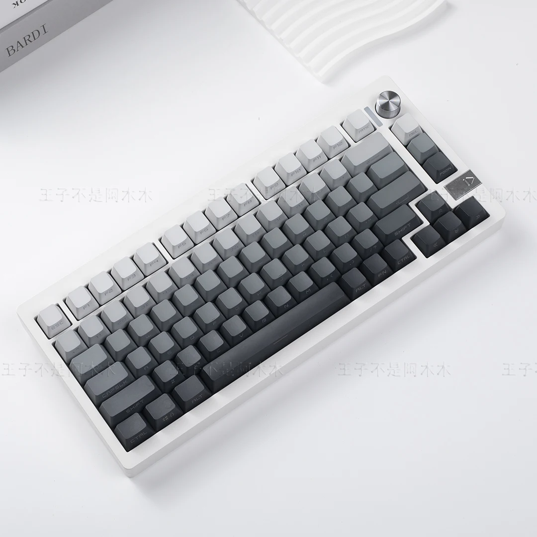 Imagem -03 - Extremo Dia Gradiente Keycap Lado Gravado Material Pbt Transparente Oem Altamente Adequado Barriga Mk870 Kit de Teclado