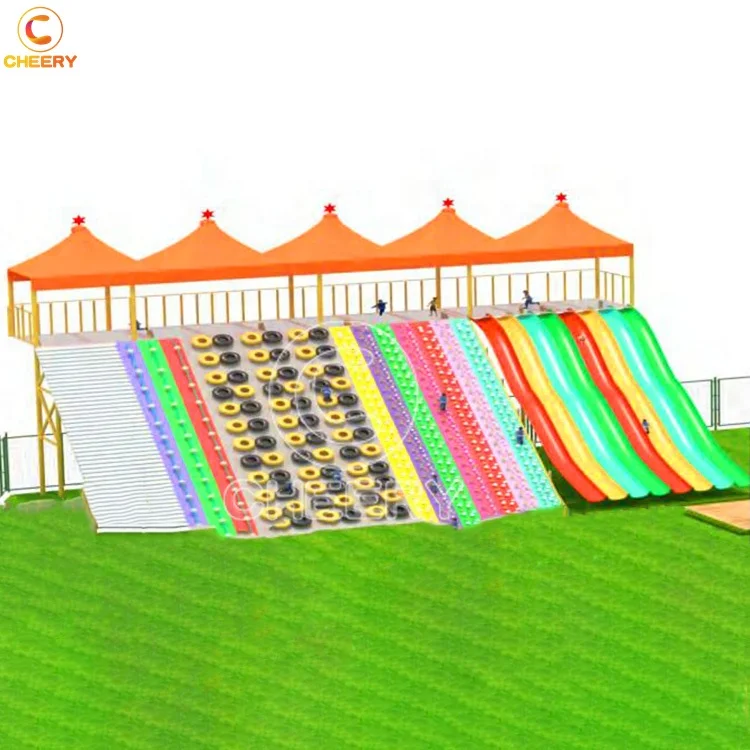 مجموعة ألعاب التسلق الممتعة للأطفال منزلق بلاستيكي ملعب خارجي للأطفال من الفولاذ المقاوم للصدأ #4