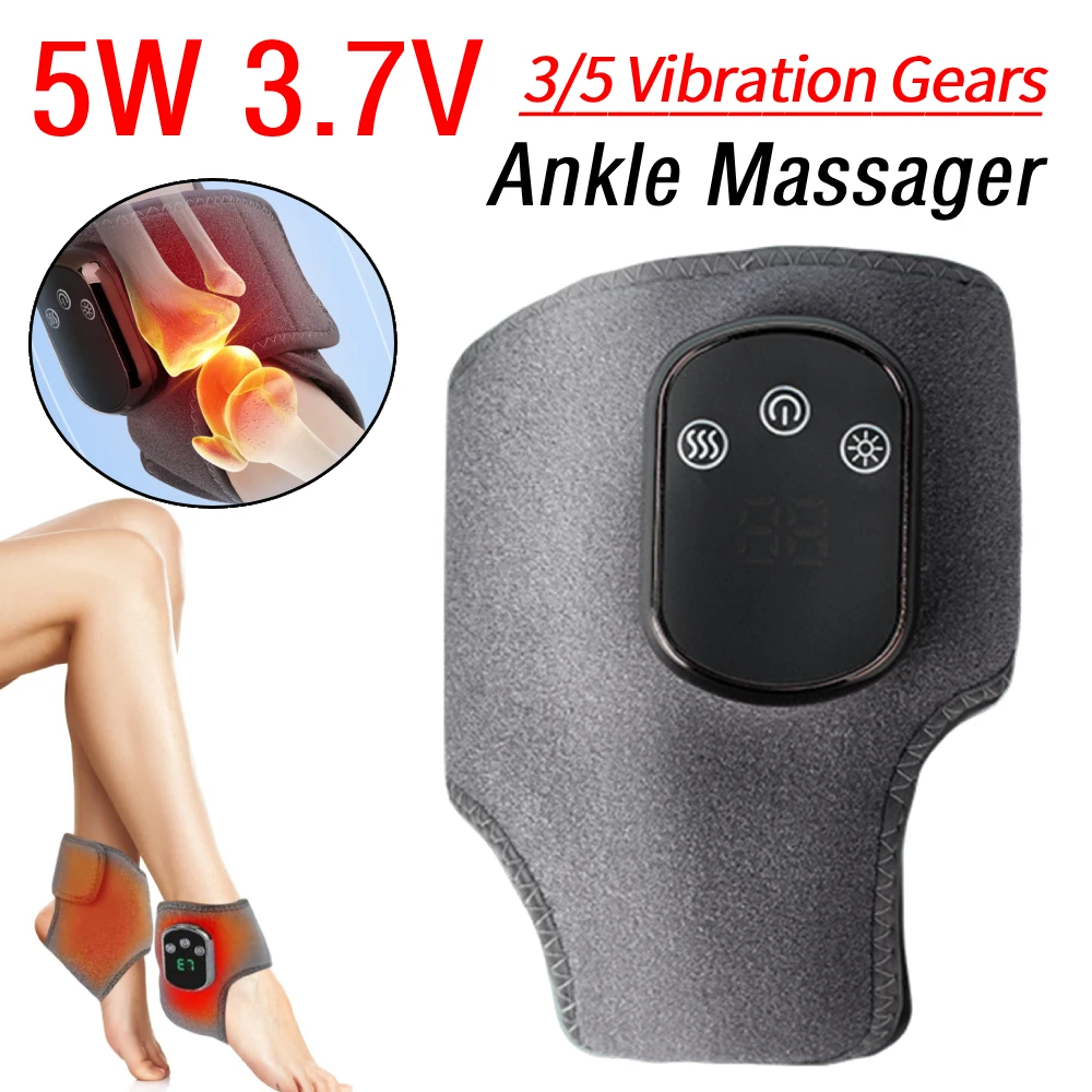 

Беспроводной массажер для ног с подогревом на лодыжку и 3/5 вибрационными шестернями, восстанавливающий массажер для ног от ахиллова тендинита, подошвенный фасциит