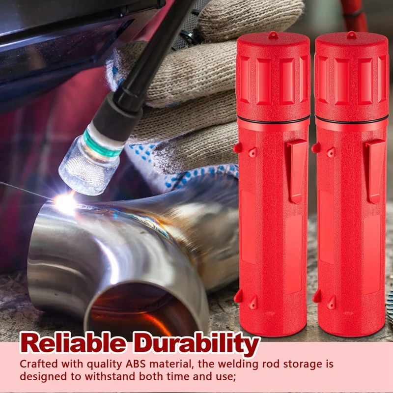 ABJI-4 Pcs Electrode Rod Storage Tube 14 Inch Welding Rod Storage Airproof Welding Rod Container Waterproof