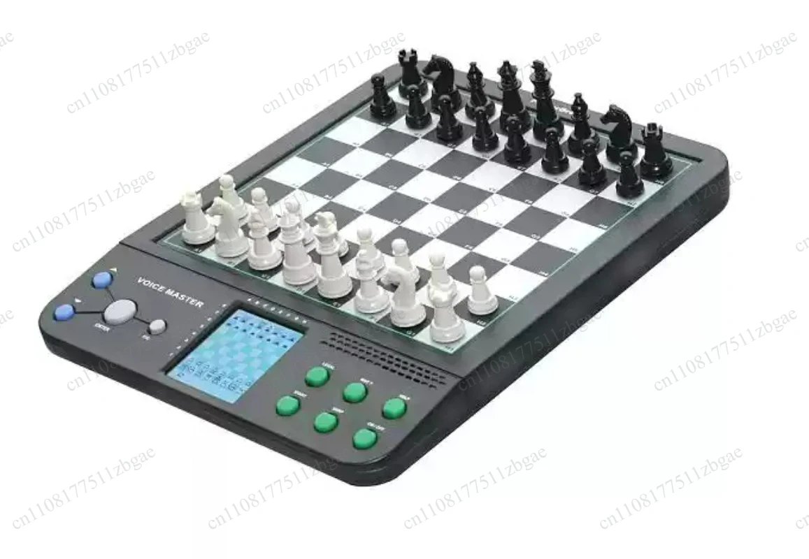 Electronic Chess Board for Beginners, Talking Self‑Teaching Game with Magnetic Chess Pieces, English & German Language Support