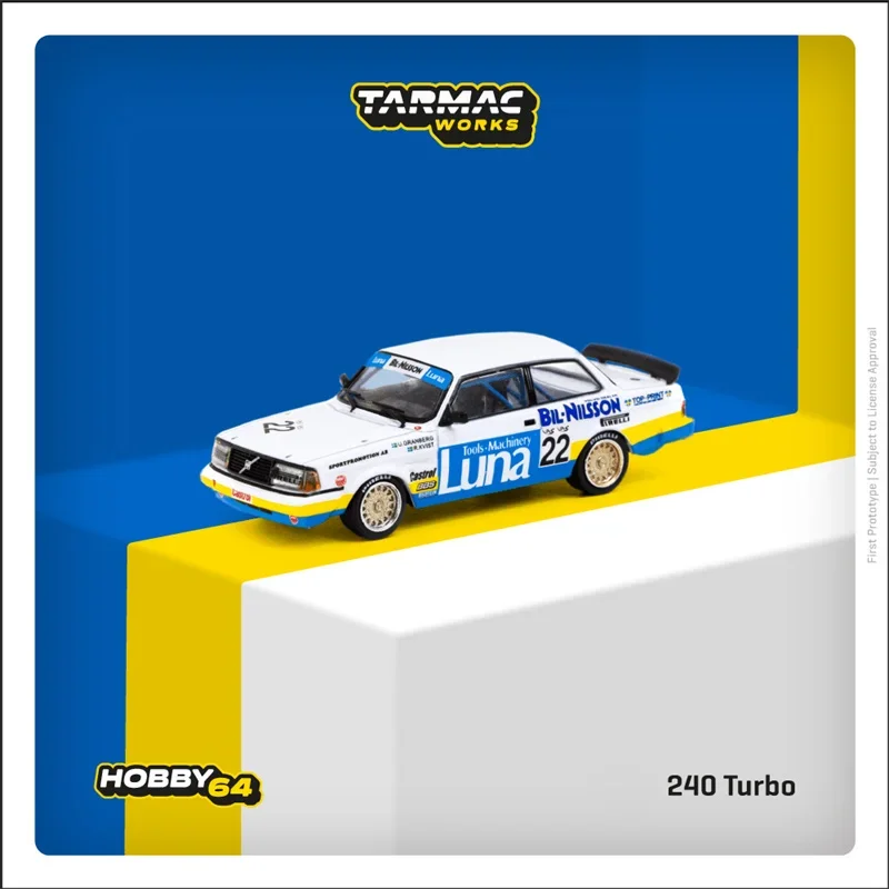 Tarmac Work 1:64 240 Turbo ETCC Zolder 1984 Winner White Diecast Model Car