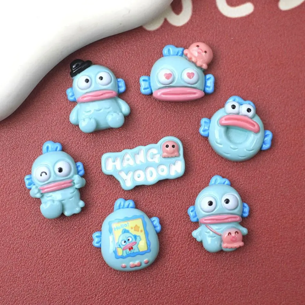 20pcs NEW Cartoon Fish Resin Slime Charms Cream Gel Scrapbooking Shoes Accessories Hair Clip Flatback DIY Crafts Kids Toy