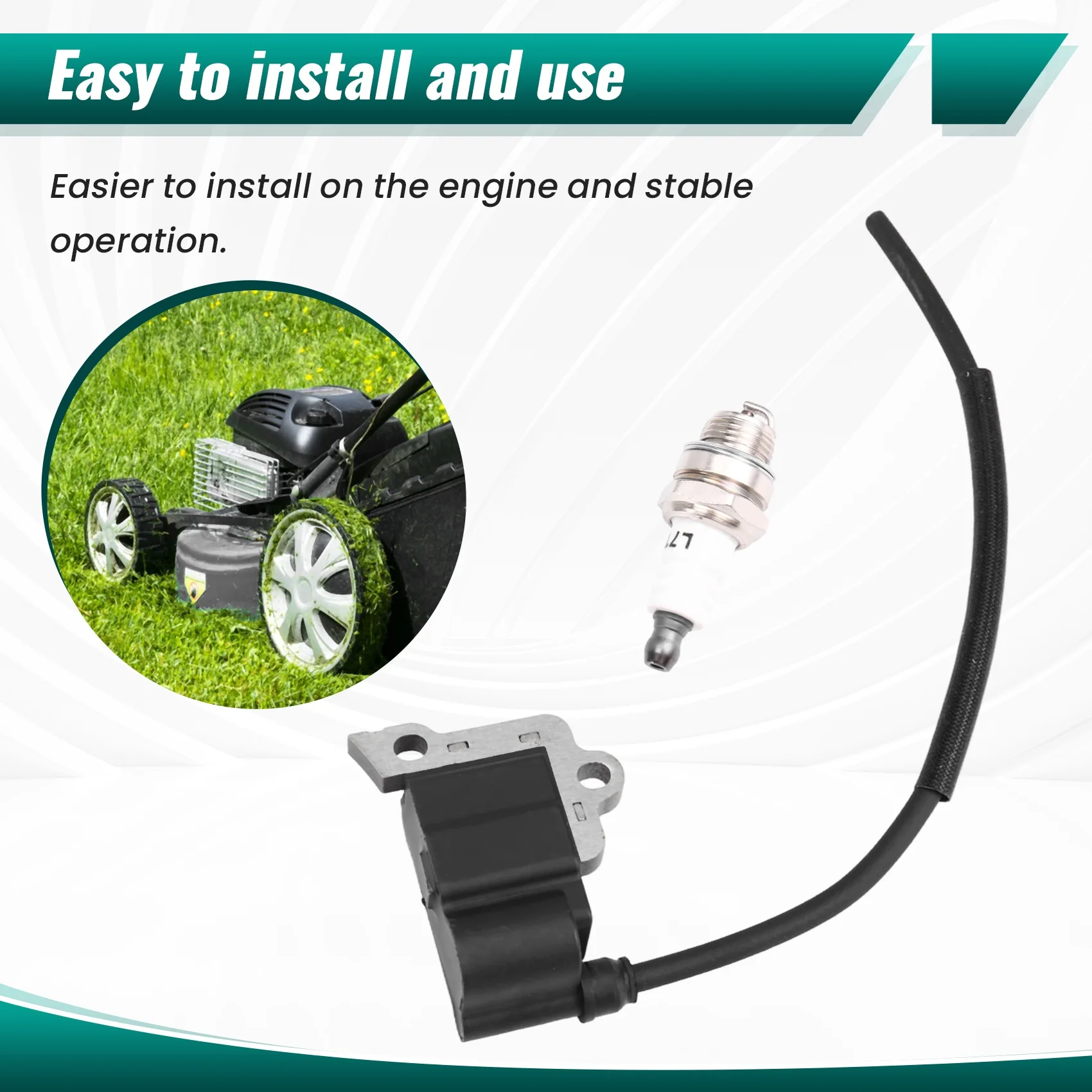 

For Wacker BTS630 BTS635 Compatible Ignition Coil With Spark Plug Part Number 5000213749 0213749