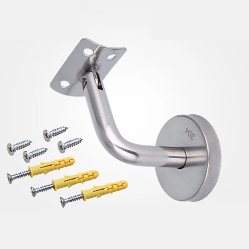 Stainless Steel Solid Wall Bracket Solid Wood Staircase Handrail Accessories Staircase Fixed Support Frame Wall Handrai