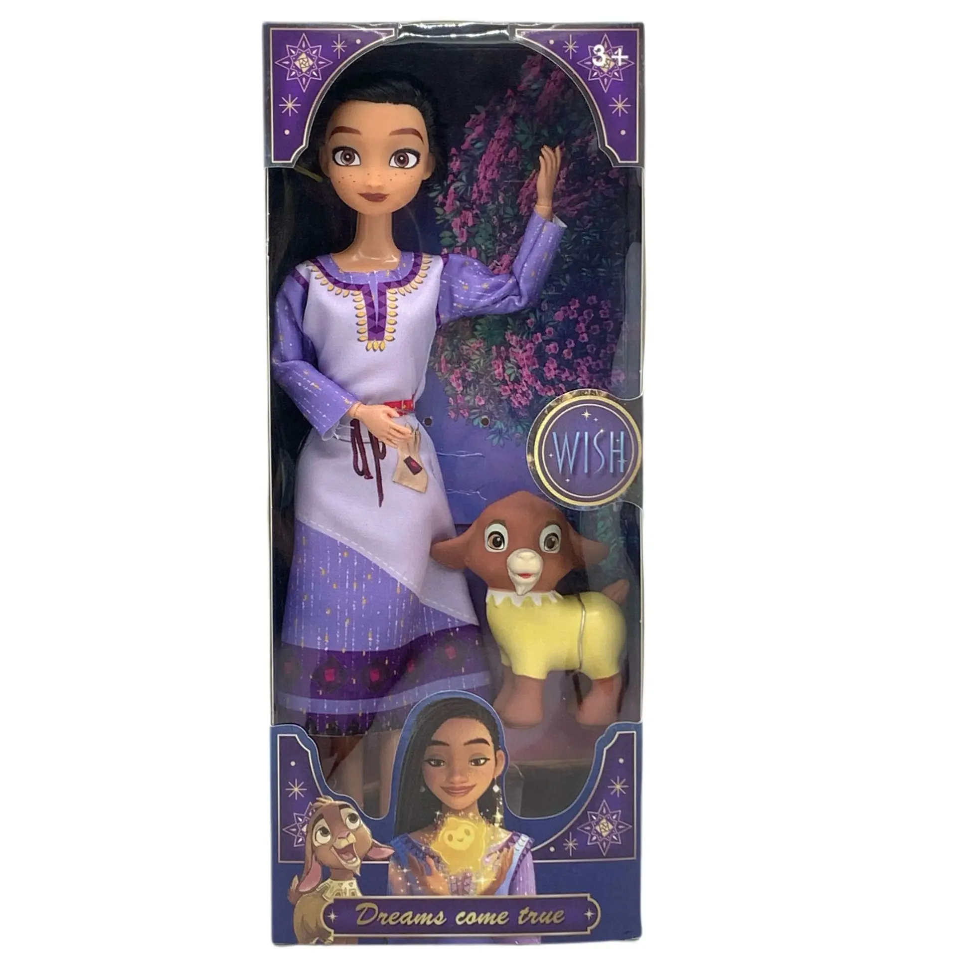 Disney Movie Wish 28cm Asha Princess Action Figures Valentino Star Doll Model Girl Christmas New Year Gifts