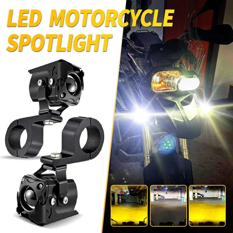 

Additional Fog Light for Motorcycle Double Color For BMW F650GS F700GS F800GS 1200HGS F650/F700/F800 GS LED Spotlights Headlight