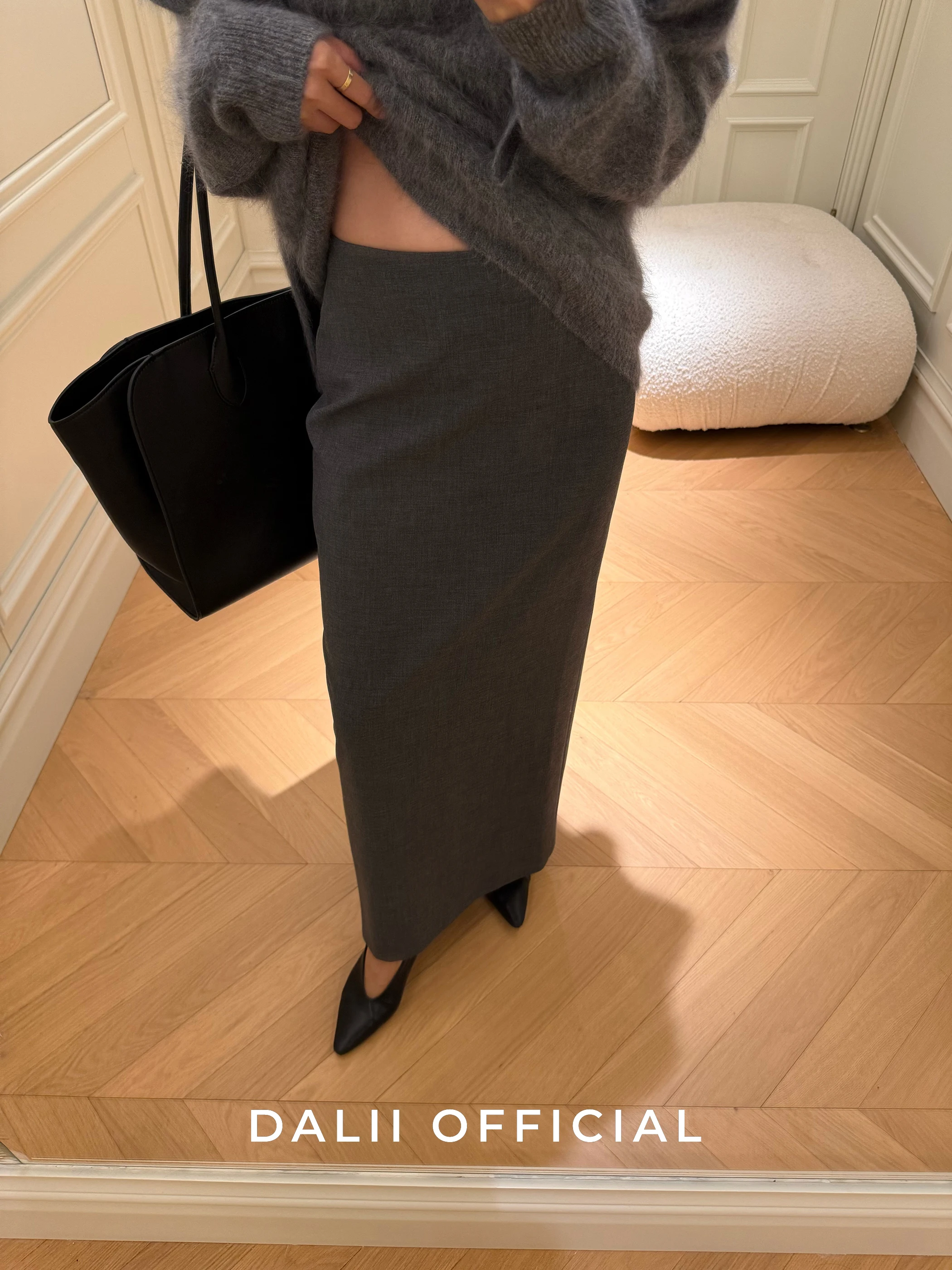 

Юбка женская прямого кроя с высокой талией и разрезом сзади, шерстяная, для офиса, на молнии