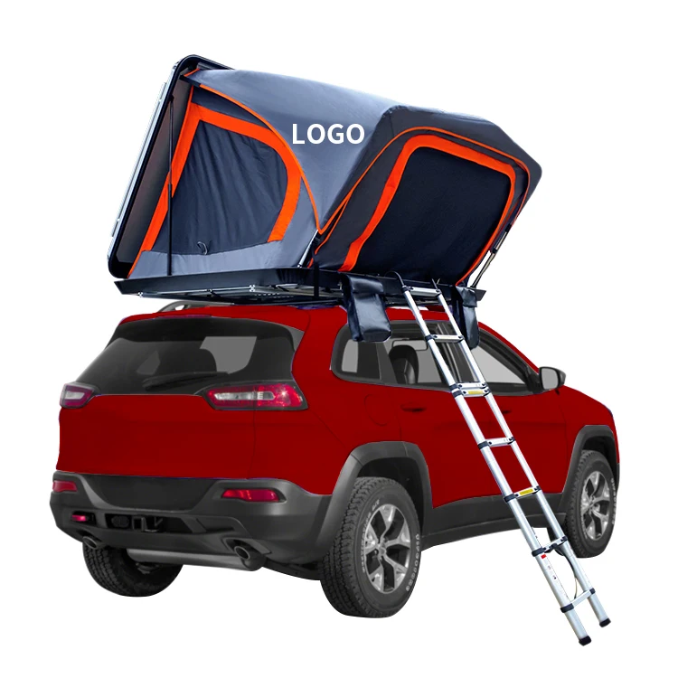 WILDSROF Side open hard shell aluminum roof top tent with roof bar outdoor camping RTT  car tent unique design offroad  SUV gear