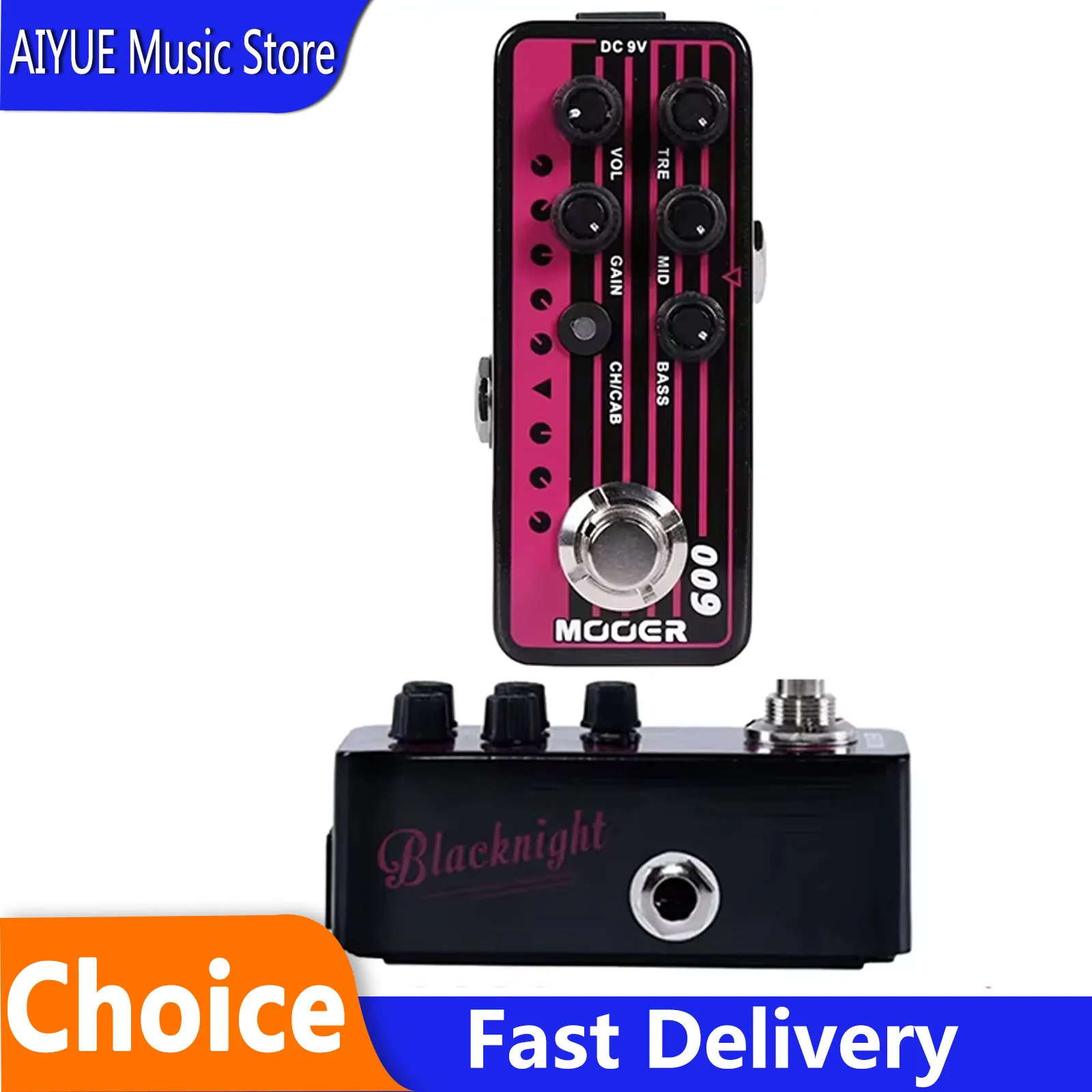 

MOOER 009 Guitar Effect Pedal Digital Preamp Multi Effect Processor Black Night Tremolo Synthesizer Pedal Electric Guitar Parts