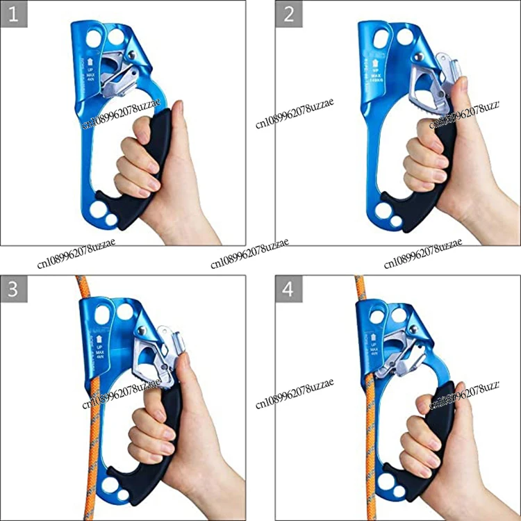 Climbing Carabiner Hand Ascender Rock Climbing Tree Arborist Rappelling Gear Equipment Rope Clamp