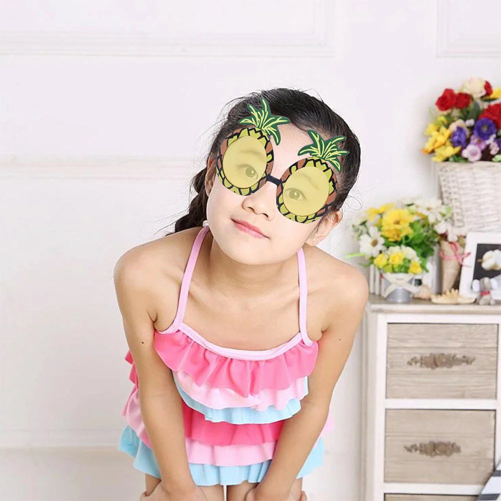 5pcs Flower Garland Set Hawaii Pineapple Eyeglasses Lightweight Durable Party Props For Dance Festival Costume Accessory