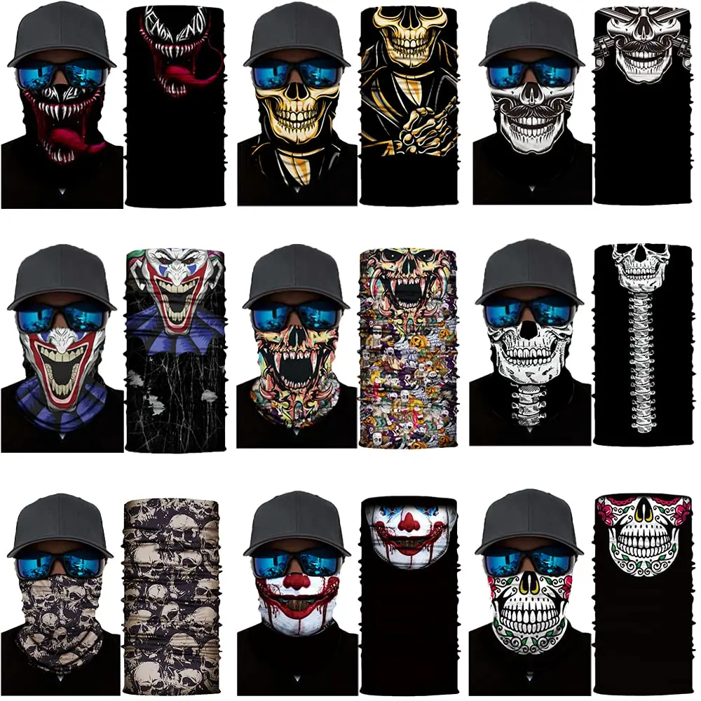 Neck Gaiter Mask,Bandana Gator Face Cover Mask Sun UV Protection,Neck Warmer Balaclava,Tube Face Scarf,Headband for Outdoor