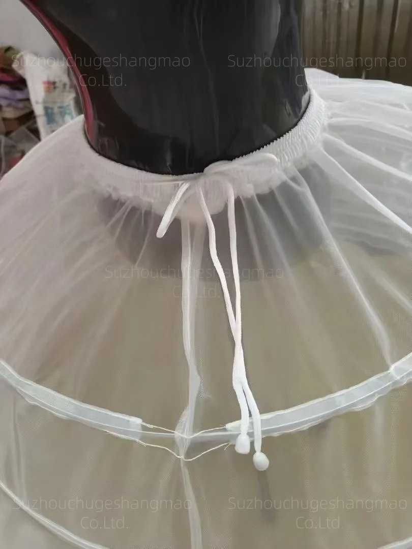 New8-Hoop Semi-Transparent Petticoat | Layered Tulle Underskirt | Princess Wedding Dress Slip | Adjustable Waist Fluffy Crinolin
