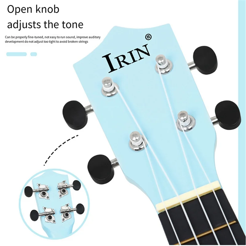 

IRIN Ukulele Colorful Ukulele 21 Inch Colorful Children Beginner Entry Ukulele (Blue)