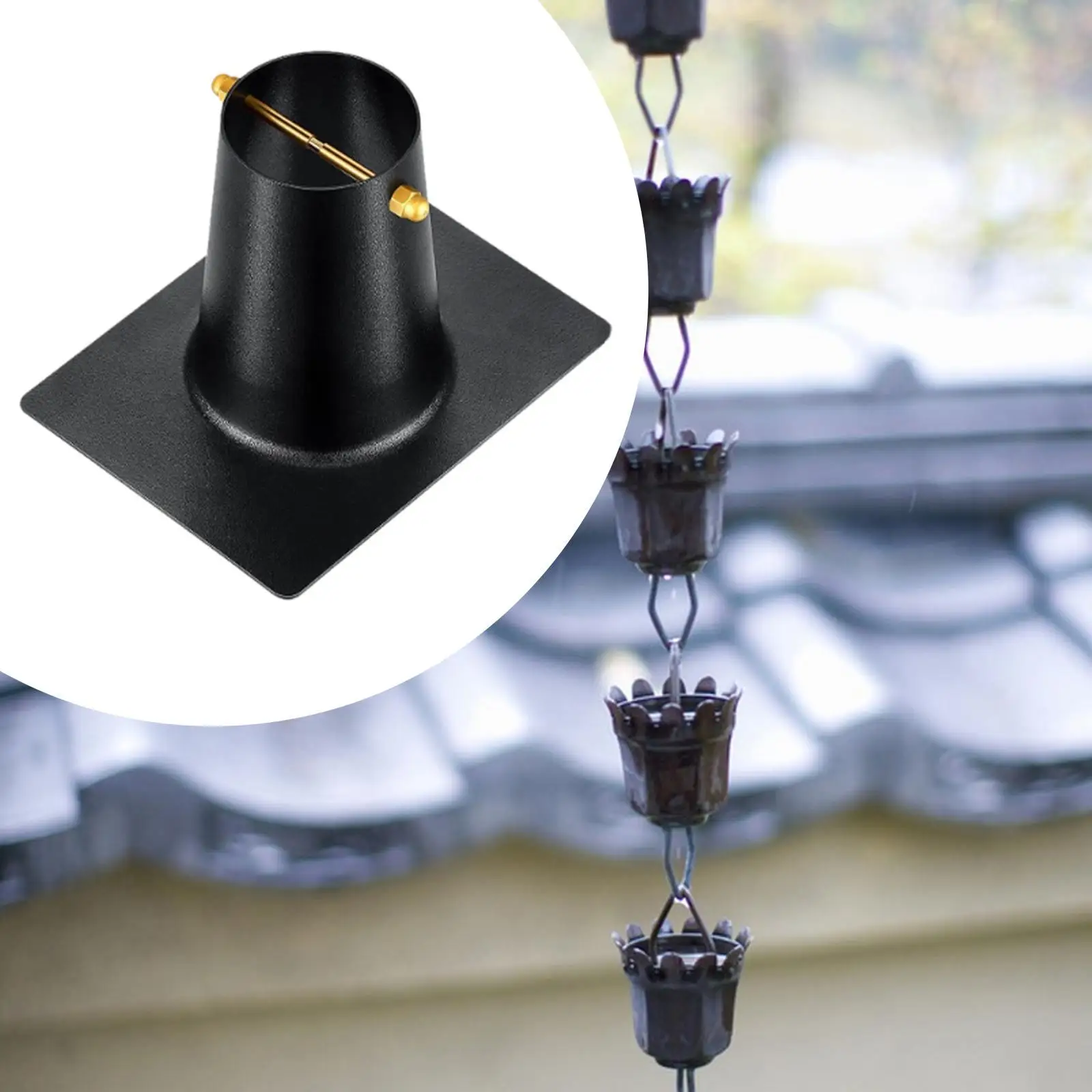 

Rain Chain Gutter Adapter Replacement Sturdy Outside Gutters