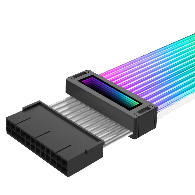 

Computer main board graphics card decorative strip ARGB power supply cable 24pin luminous cable 3X8 extension cable Melaleuca