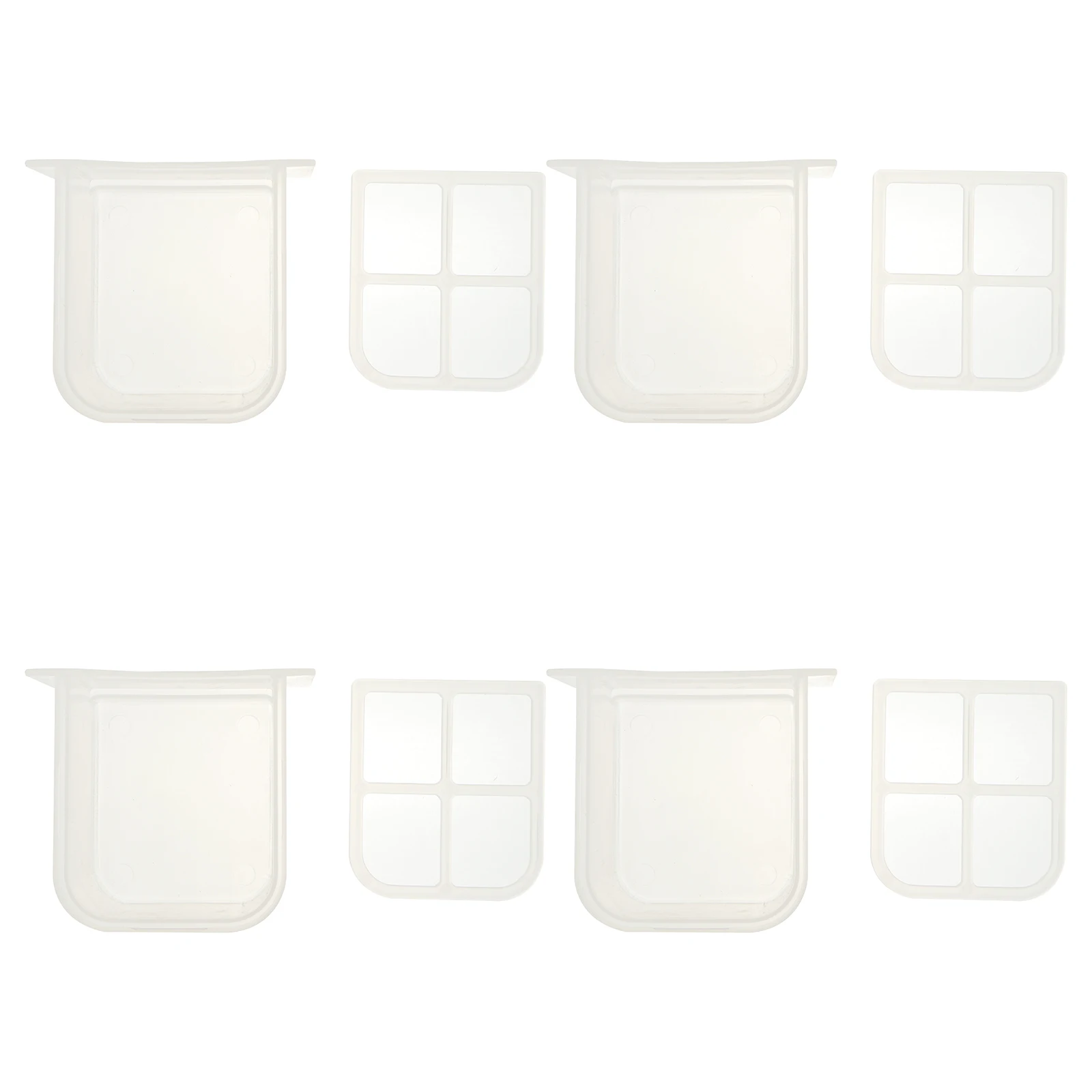

4 Pcs Bird Feeder Cage Food Box Trays for Feeders Birdcage Accessories Container Transparent