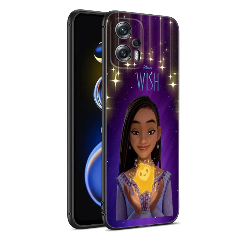 Disney The Wish Black Silicone Phone Case For Xiaomi POCO X3 X4 NFC F4 GT F5 M3 M4 M6 X5 X6 Pro NEO 5G C55 C65 M5 4G