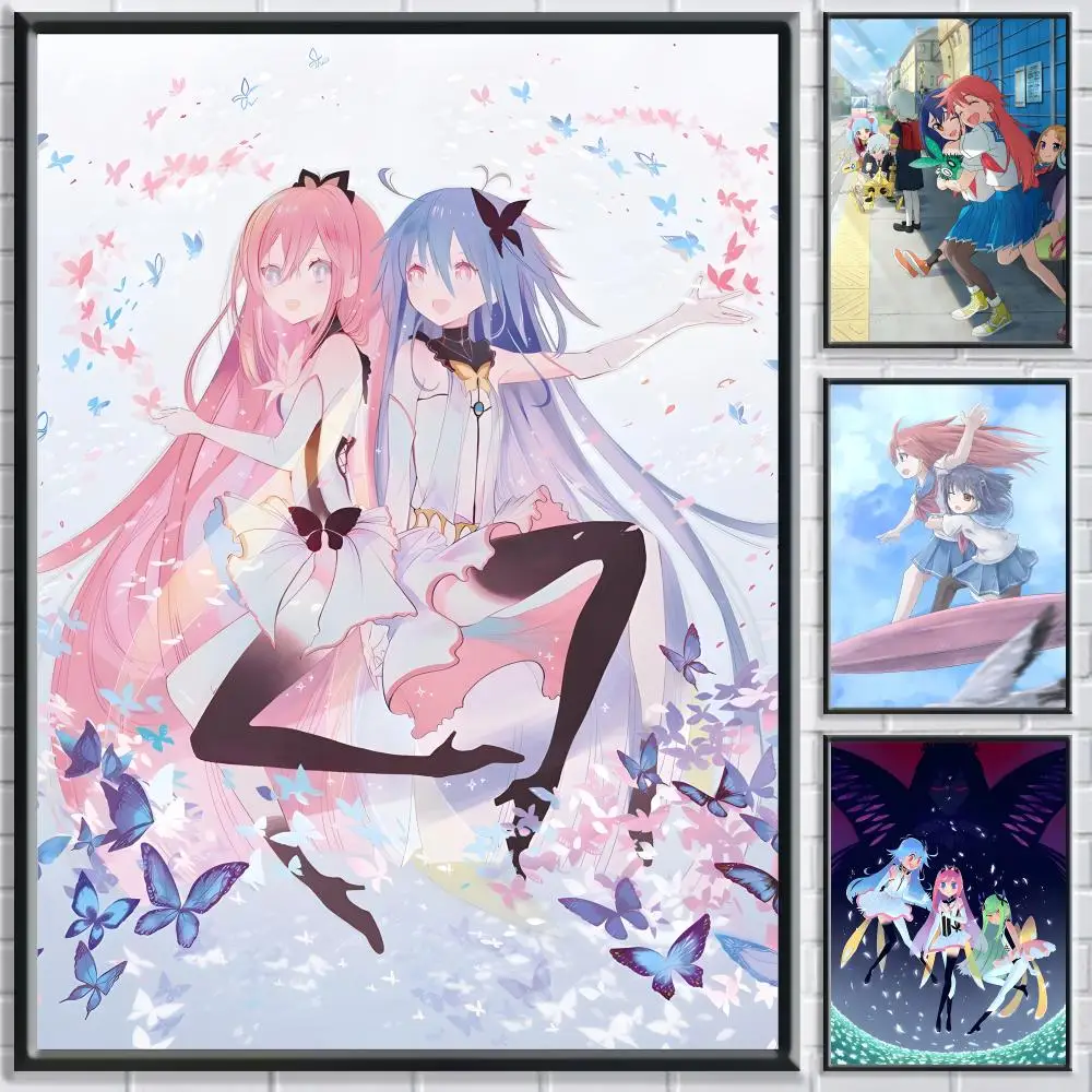 Anime F-Flip Flappers Poster HD Self Adhesive Waterproof Wall Art Ideal for Home Office Dorm Bedroom Great Gift