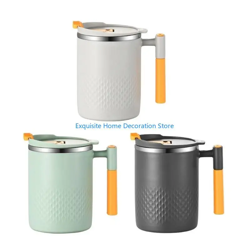 

L5BF Multipurpose Stainless Steel Mug for Daily Use Portable Beverage Drinking Cup with Handle Elegant Insulated Drinkware