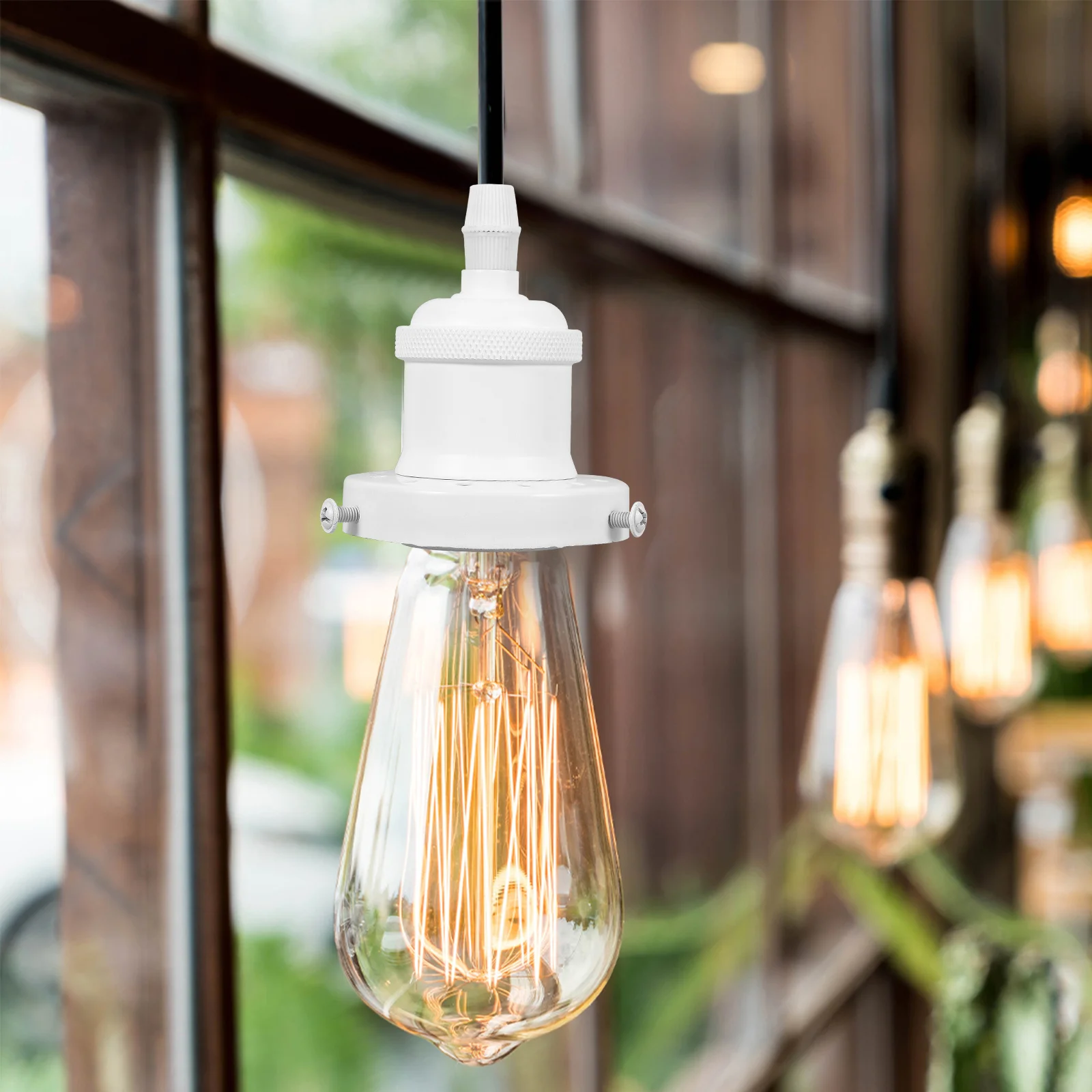 

Vintage Lamp Socket E27 Bulb Holder Hanging Light Cord Ceiling Base Lamp Replacement Socket Light Accessories