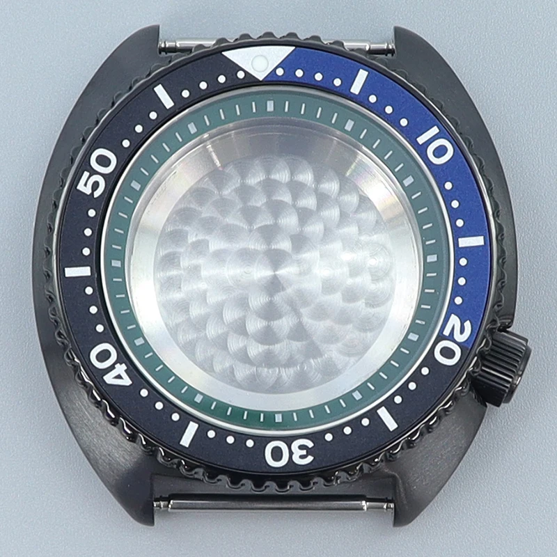 45mm 009 caixa de relógio vidro safira à prova dwaterproof água com anel capítulo para seiko nh35 nh36 nh38 nh34 28.5mm dial modificado grande abalone