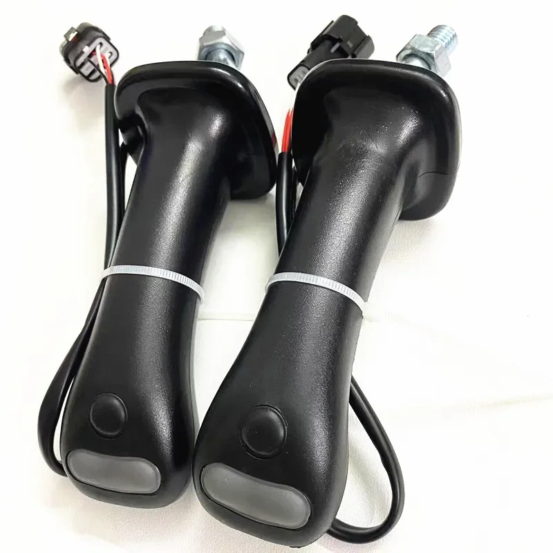 2Pcs Black Left & Right 3 Buttons Excavator Joystick Handle Fit DX150 215 225 300 370-9C