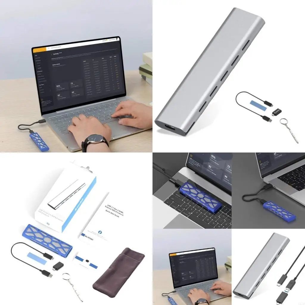 

Алюминиевый корпус 4X7E USB TypeC для твердотельного накопителя NVMe с высокой скоростью 10 Гбит/с