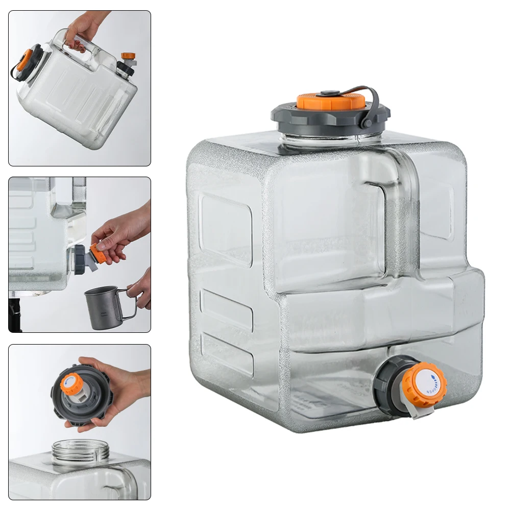 

8L /12L /15L Camping Water Container with Spigot Emergency Water Storage Portable Water Tank for Camping Outdoor Hiking