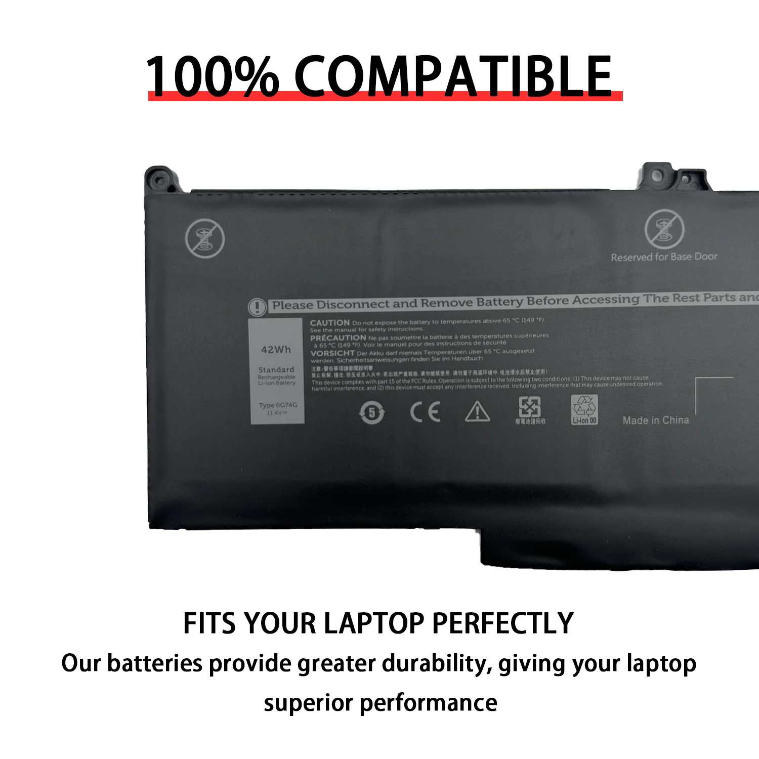 0G74G MXV9V Laptop Battery For Dell inspiron 7306 2-in-1 Latitude 13 5300 5310 7300 7400  MXV9V 60W