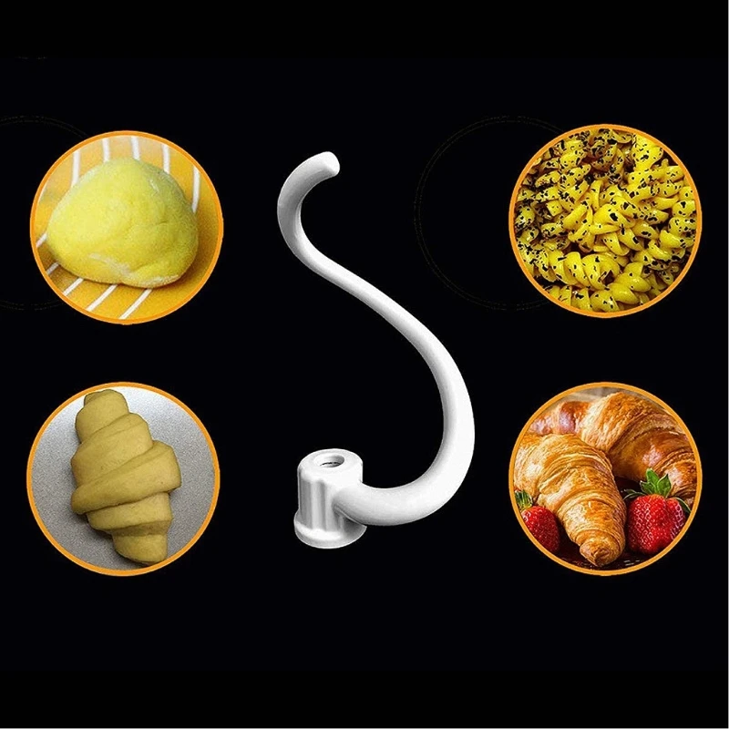 خطاف خلاط رفع العجين المعدني المطلي متوافق مع 6QT KV25G0X KV25G8X KV25H0X KB26G1X K5SS K5A KSM5 KS55 دروبشيبينغ