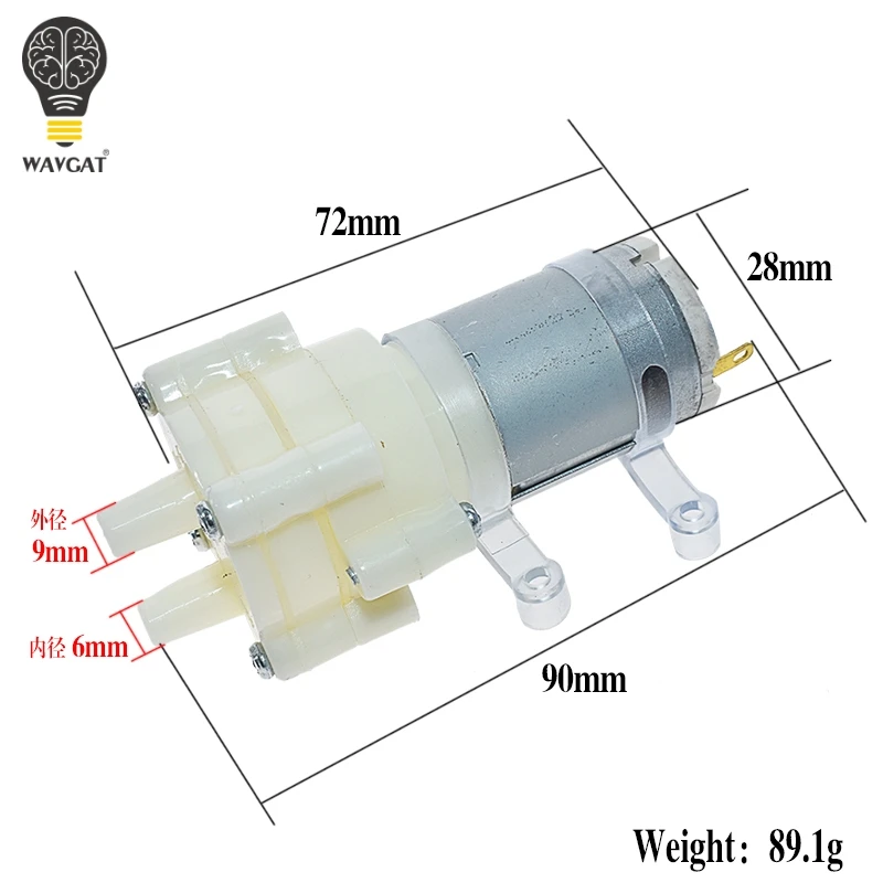 WAVGAT DC6-12V R365 Aquarium Fish Tank Round Water Air DC Diaphragm Pump Aquarium Air Pumps Accessories