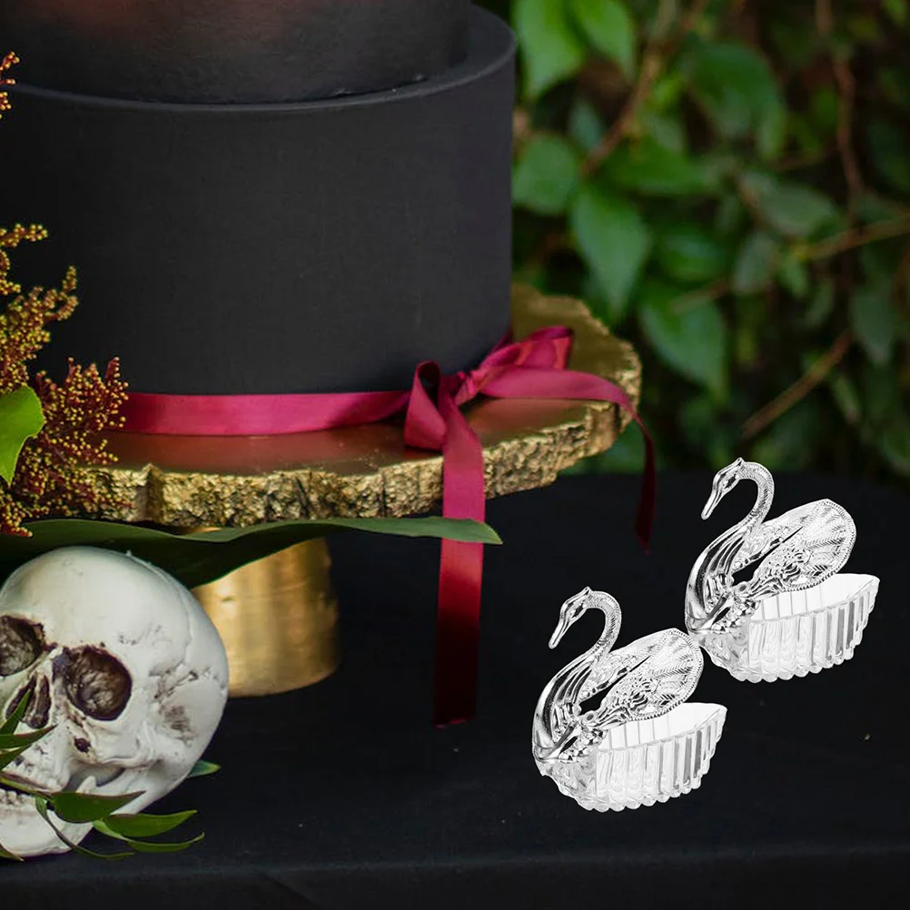 

12Pcs Swan Shaped Wedding Candy Boxes Candy Containers Elegant Party Favor Boxes Fillable Treat Holders for Bridal Shower