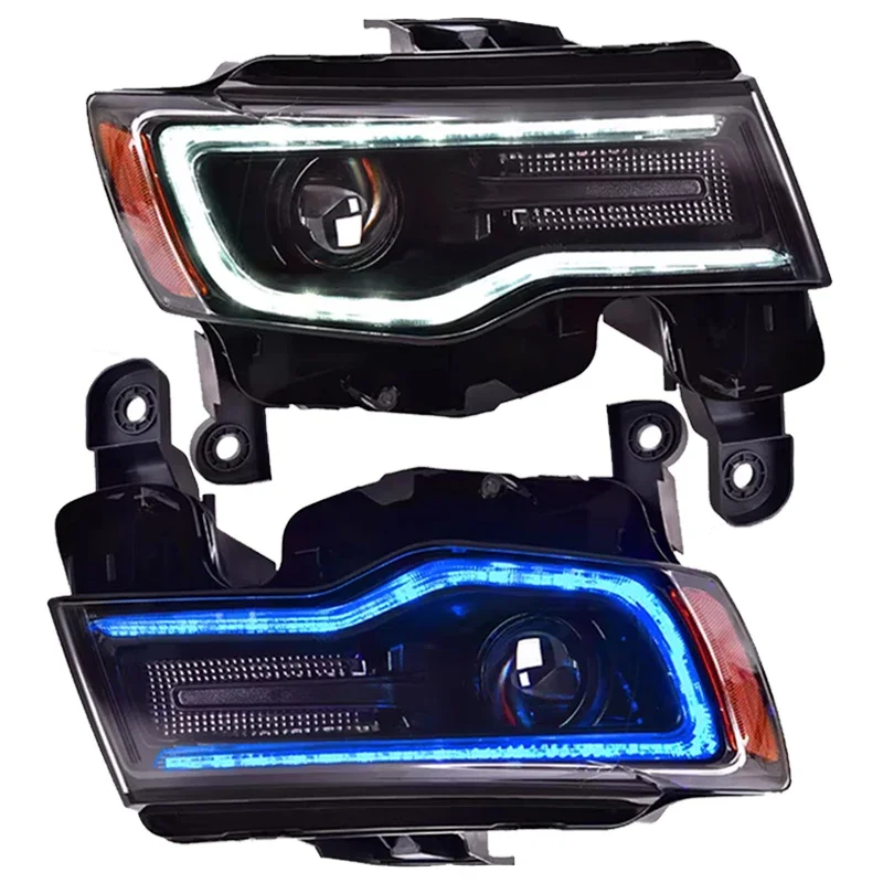 Suitable for Jeep Grand Cherokee Headlight Assembly 14-21 Improved LED Headlight Daytime Running Light Turn signal Car Accessory