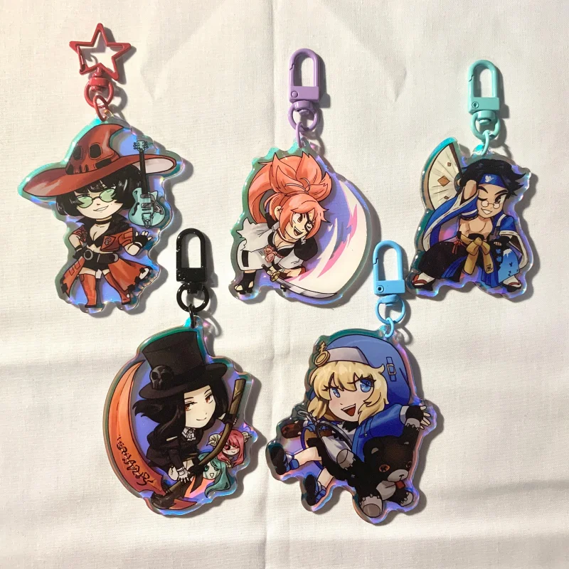 Llavero Acrílico de Bridget de Guilty Gear Strive, Personalizable, Coleccionable, Anillo para Llaves con Personaje de Videojuego de Anime