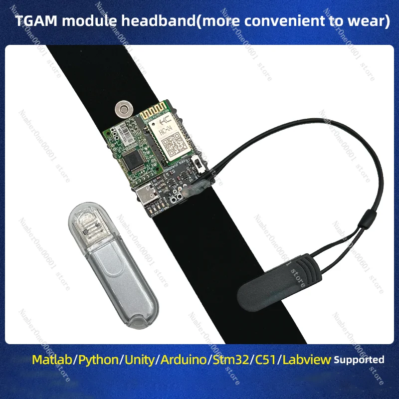 

2023 New STM32 TGAM Module Development Kit Brainwave Headband EEG Sensor Outputting Mindwave Data Arduino Python Matlab Unity