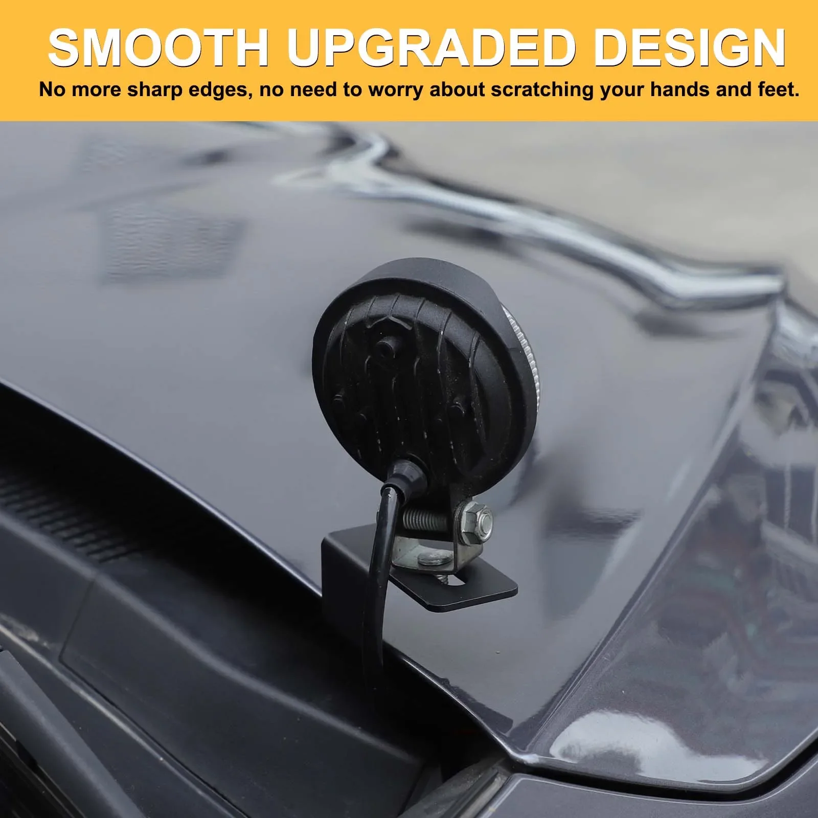 

For Honda Pilot 2016-2022 Carbon Steel Black Car Hood Headlight Bracket Pillar Hood Mount Holder Trim Car Accessories