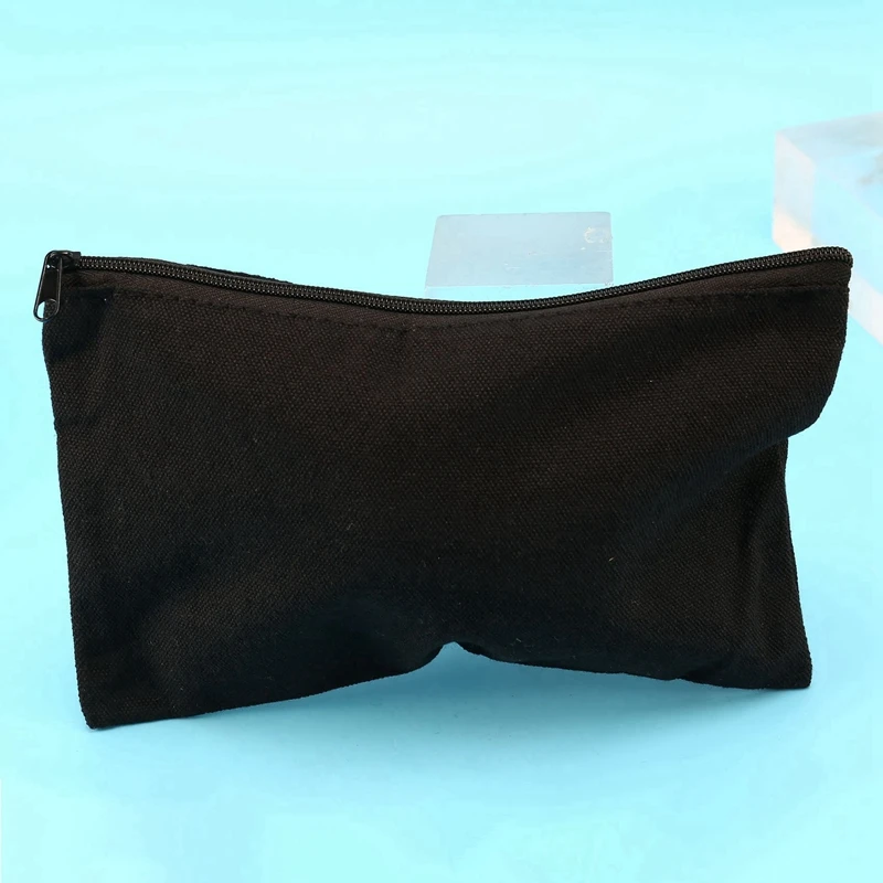 حقيبة قماشية سوداء بسحاب ، حقائب مكياج ، حقيبة أقلام رصاص ، فارغة ، مشغولات يدوية ، سفر ، مدرسة ، تصنعها بنفسك ، 50 *