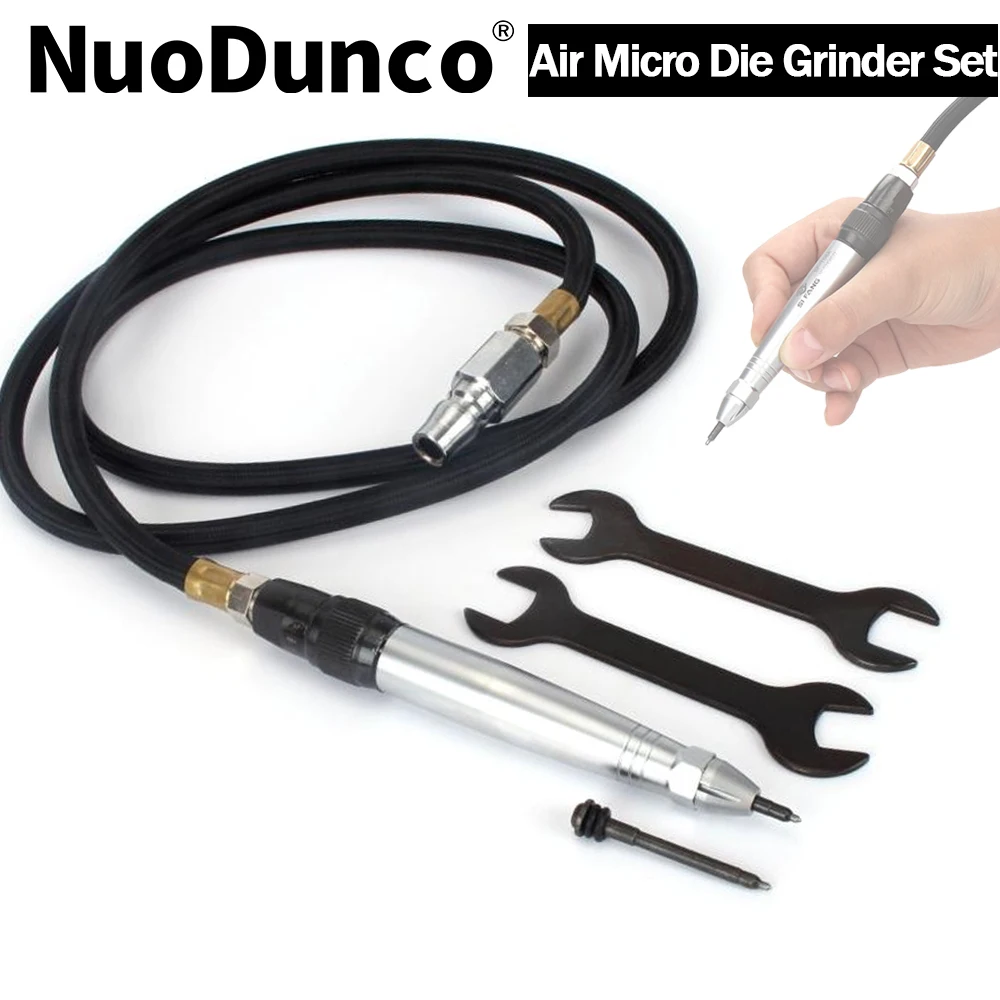 High Speed Micro Air Grinder Kit Multifunctional Pneumatic Engraving Pen Lettering Tool for Grinding & Polishing Pneumatic Tool