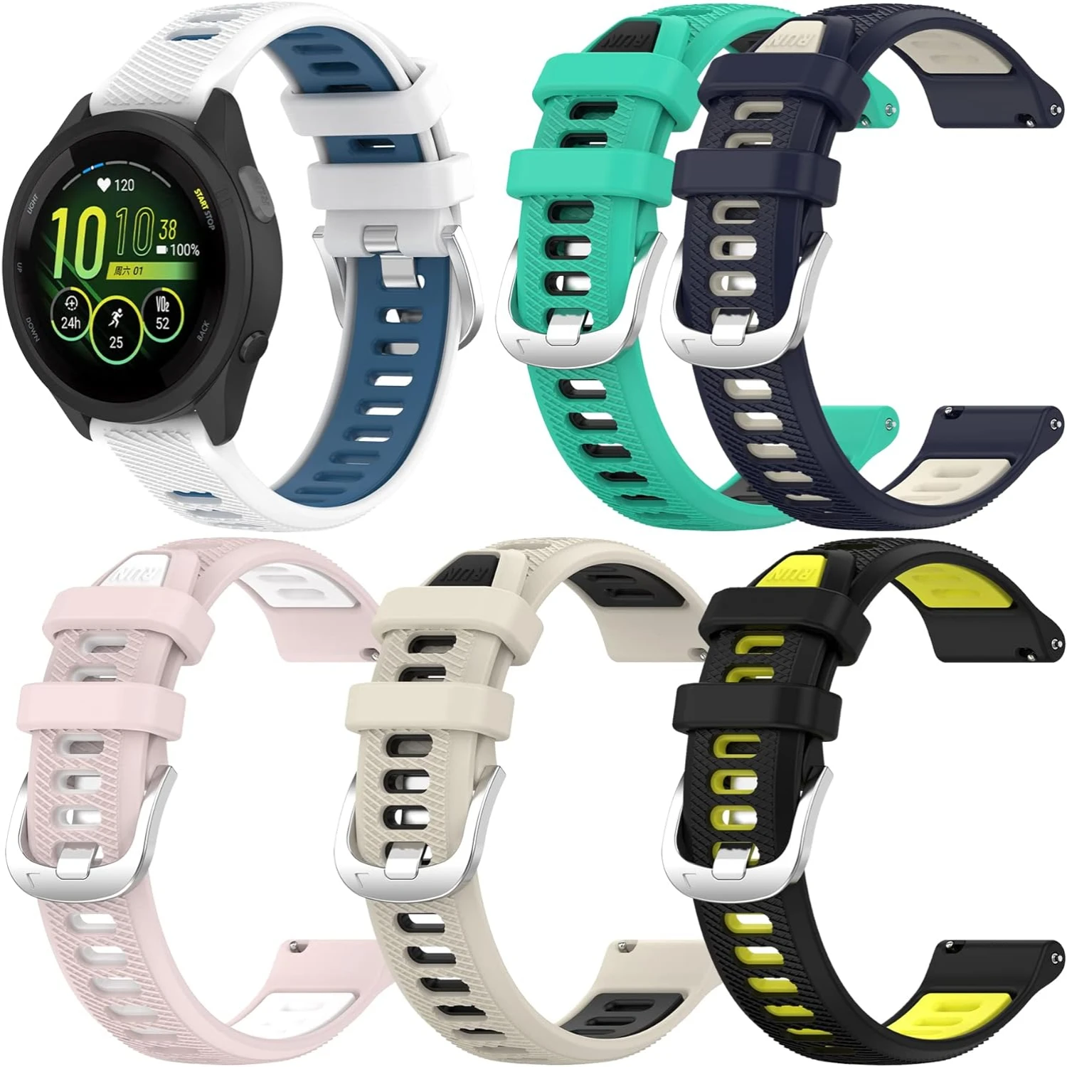 Stylish and Enhanced Silicone Sport Watch Bands for Men & Women, perfect for your active and dynamic lifestyle. Adjustable, brea