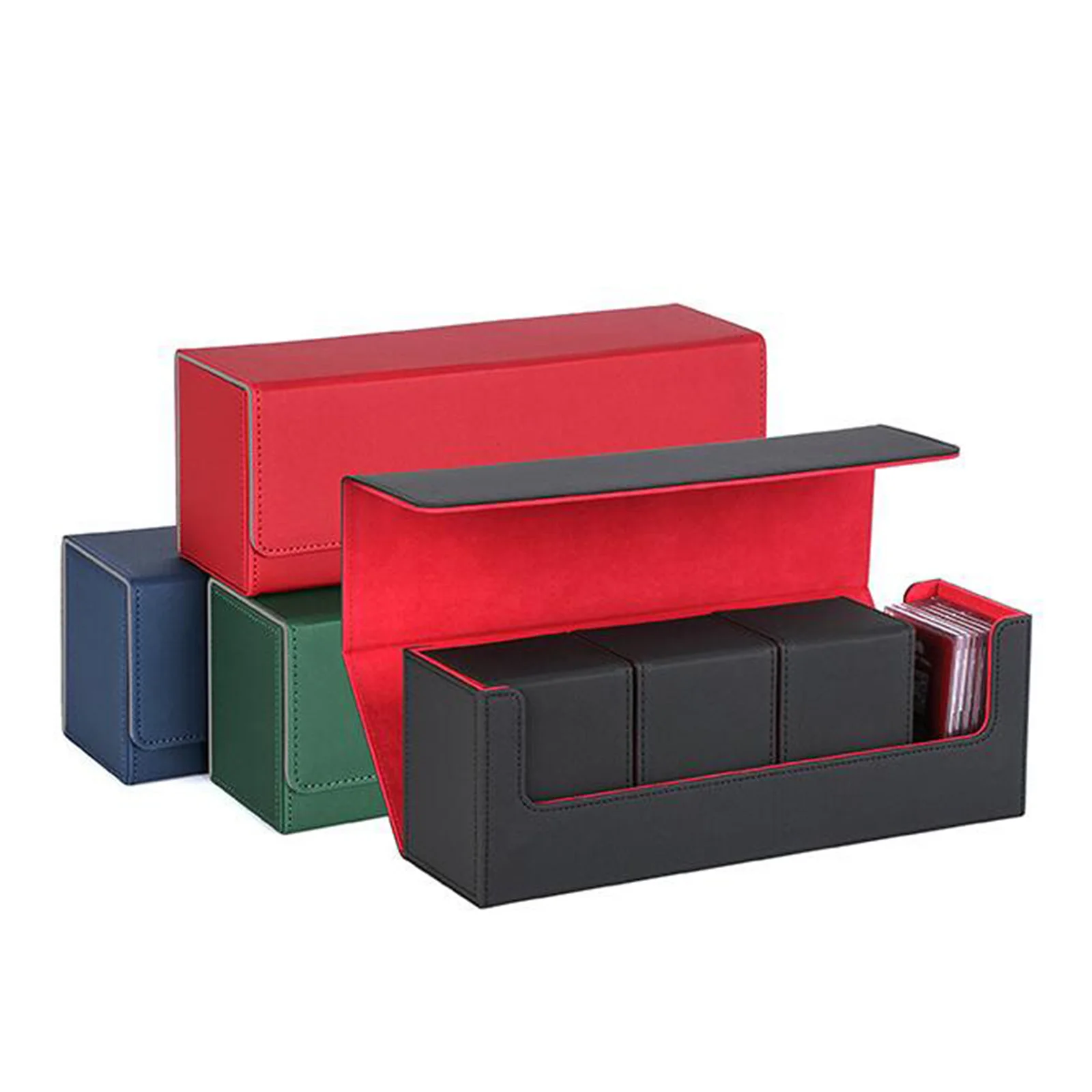 Trading Card Deck Box Holds up to 1800 Gaming Cards with Dividers MTG Card Organizer Storage for Football Cards Gaming