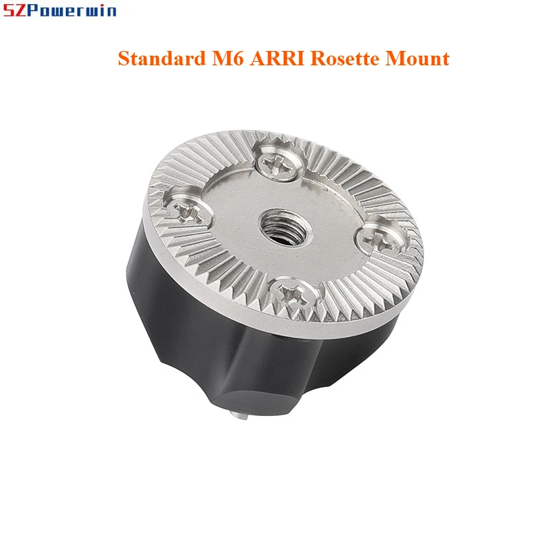 حامل M6 ARRI Rosette القياسي مع برغي تثبيت 1/4 "-20 أو 3/8"-16 ودبابيس تحديد موقع ملحقات الكاميرا لمجموعة القفص
