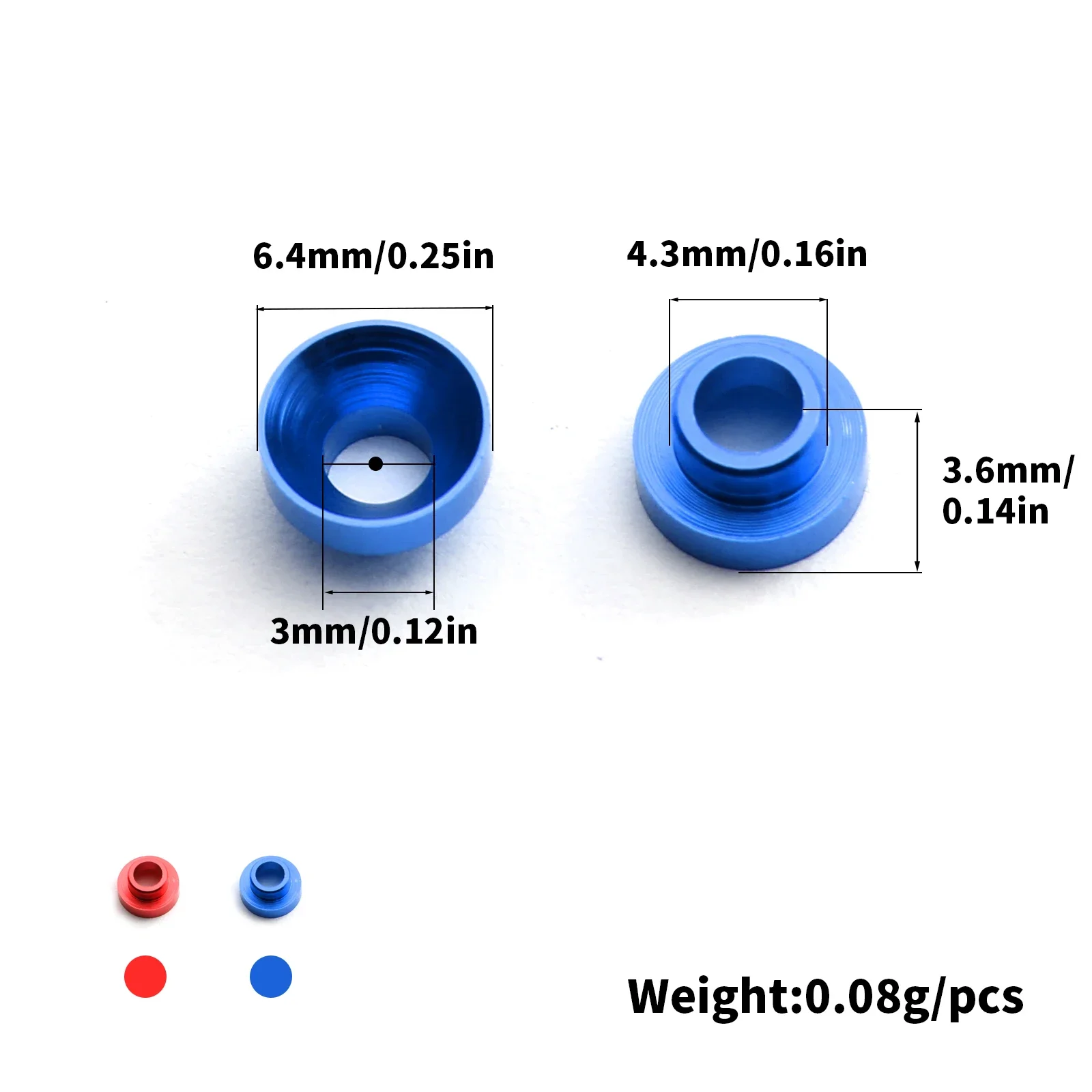 DogRC 4pcs M3*4.3 Servo Washer Spacer Gasket For RC Car Boat Steerig Gear FUTABA SANWA VP-PRO HITEC SAVOX